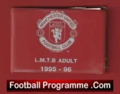 Manchester United Man Utd Season Ticket Book LMTB 1995 1996