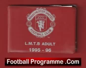 Manchester United Man Utd Season Ticket Book LMTB 1995 1996
