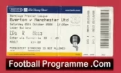 Everton v Manchester United 2008 – Football Ticket