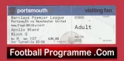 Portsmouth v Manchester United 2008 – Football Ticket