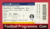 Everton v Manchester United 2008 – Match Ticket