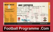 Southampton v Manchester United 2009 – Match Ticket