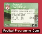 Liverpool v Manchester United 2008 – Football Ticket