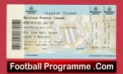 Newcastle United v Manchester United 2009 – Match Ticket