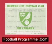 Norwich City v Manchester United 1983 – Match Ticket
