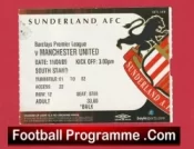 Sunderland v Manchester United 2009 – Football Ticket