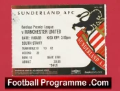 Sunderland v Manchester United 2009 – Football Ticket