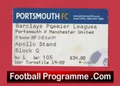 Portsmouth v Manchester United 2009 – Match Ticket