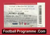 Fulham v Manchester United 2009 – FA Cup Match Ticket