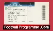 Glasgow Celtic v Manchester United 2008 – Champions League Ticket