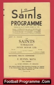 St Helens Rugby v Huddersfield 1951 – Rugby Programmes