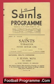 St Helens Rugby v Huddersfield 1951 – Rugby Programmes