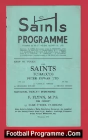 St Helens Rugby v Widnes 1950 – Rugby Programme