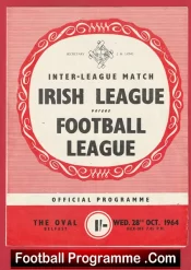 Ireland Football League v English League 1964 – The Oval Belfast