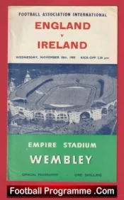 England v Ireland 1959 – Football Programmes