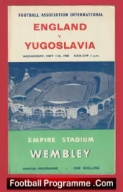 England v Yugoslavia 1960 + Bobby Charlton