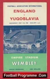 England v Yugoslavia 1960 + Bobby Charlton