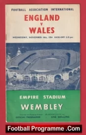 England v Wales 1954 – Was Matthews 40th Cap
