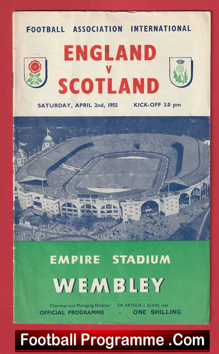 England v Scotland 1955 - Wembley London - Image 2