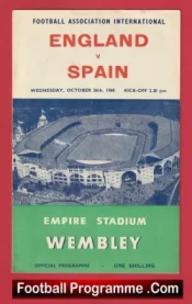 England v Spain 1960 – Football Programme