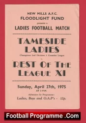 Tameside Ladies v Rest Of The League 1975 – New Mills AFC Womens Football