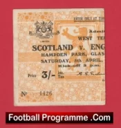 Scotland v England 1952 – Football Ticket