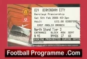 Manchester United v Birmingham City 2005 – Football Ticket