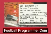 Manchester United v Birmingham City 2005 – Football Ticket
