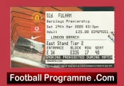 Manchester United v Fulham 2005 – Football Ticket