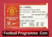 Manchester United v Liverpool 2003 – Football Ticket