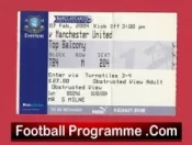 Everton v Manchester United 2004 – Match Ticket