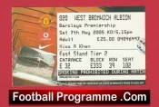 Manchester United v WBA 2005 – Match Ticket