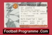 Manchester United v Juventus 2003 – Match Ticket