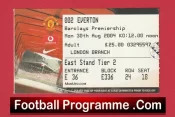 Manchester United v Everton 2004 – Match Ticket Man Utd