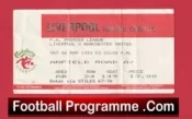 Liverpool v Manchester United 1993 – Football Ticket
