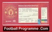 Manchester United v Middlesbrough 1998 – Full Ticket Treble Season