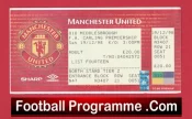 Manchester United v Middlesbrough 1998 – Full Ticket Treble Season