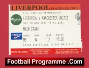 Liverpool v Manchester United 1997 – Football Ticket