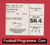 Leicester City v Manchester United 1970s  – Football Match Day Ticket