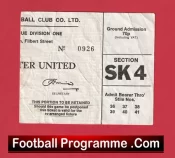 Leicester City v Manchester United 1970s  – Football Match Day Ticket