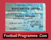 Southampton v Manchester United 1981 – Match Ticket