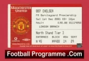 Manchester United v Chelsea 2001 – Match Ticket