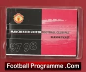 Manchester United Man Utd Season Ticket Book LMTB 1997 1998