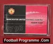 Manchester United Man Utd Season Ticket Book LMTB 1997 1998