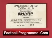 Manchester United Man Utd Season Ticket Book LMTB 1983 1984