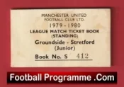 Manchester United Man Utd Season Ticket Book LMTB 1979 1980