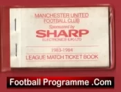Manchester United Man Utd Season Ticket Book LMTB 1983 1984