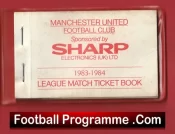 Manchester United Man Utd Season Ticket Book LMTB 1983 1984