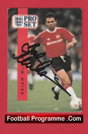 Manchester United Brian McClair Autographed Signed Football Card Man Utd