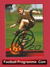 Manchester United Ole Gunnar Solskaer Autographed Signed Football Card Man Utd